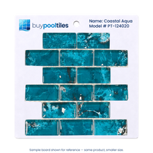 Coastal Aqua Green Glass Mosaic Pool Tile