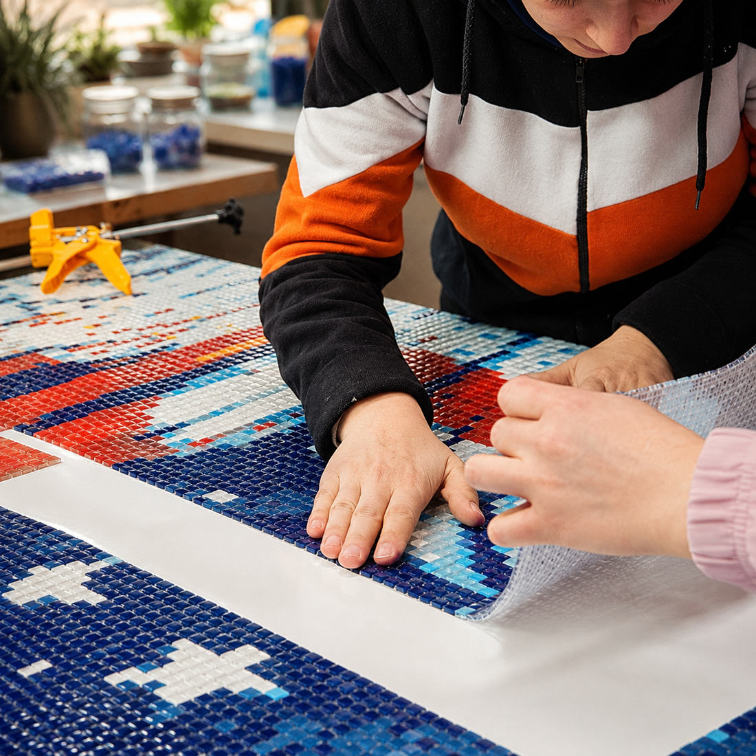 Glass Pixel Art Murals