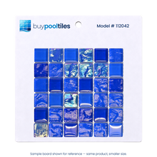 Cobalt Blue Iridescent Glass Mosaic Pool Tile