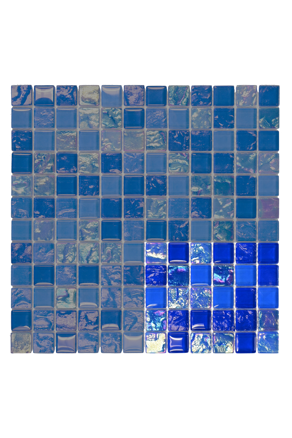 Cobalt Blue Iridescent Glass Mosaic Pool Tile