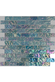 Peacock Teal Iridescent Glass Mosaic Pool Tile