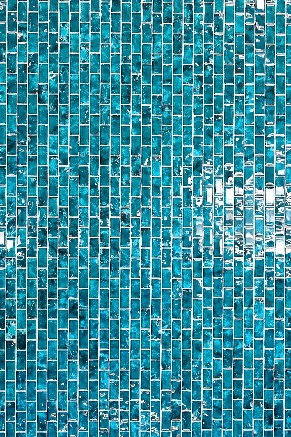 Coastal Aqua Green Glass Mosaic Pool Tile