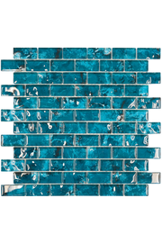 Coastal Aqua Green Glass Mosaic Pool Tile