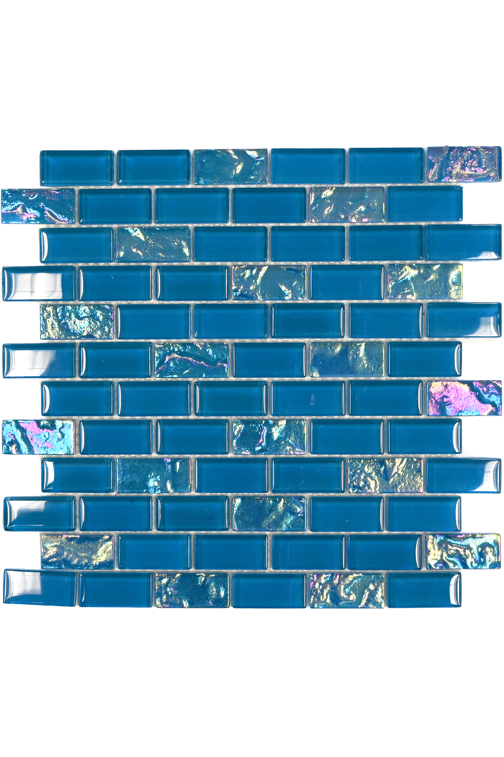 Caribbean Turquoise Iridescent Glass Mosaic Pool Tile