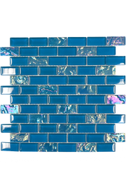 Caribbean Turquoise Iridescent Glass Mosaic Pool Tile