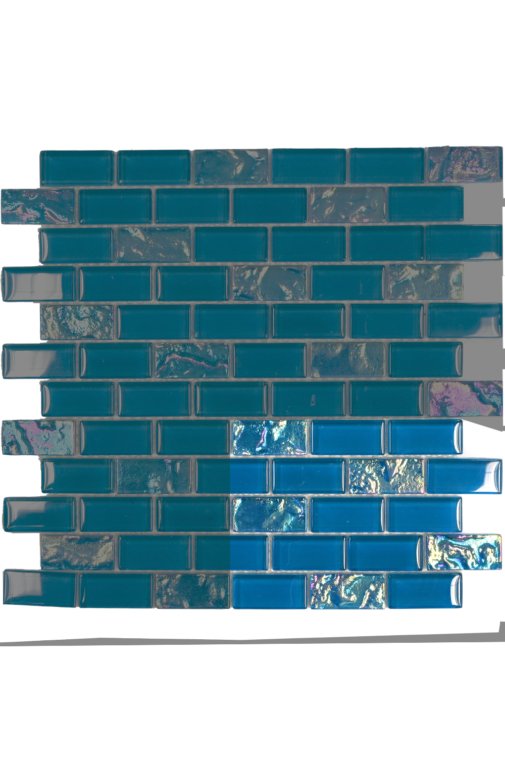Caribbean Turquoise Iridescent Glass Mosaic Pool Tile