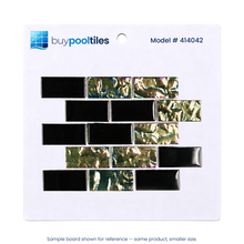 Black Opal Iridescent Glass Mosaic Pool Tile