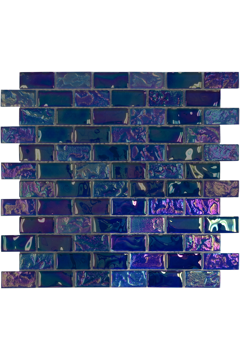 Sapphire Indigo Iridescent Glass Mosaic Pool Tile