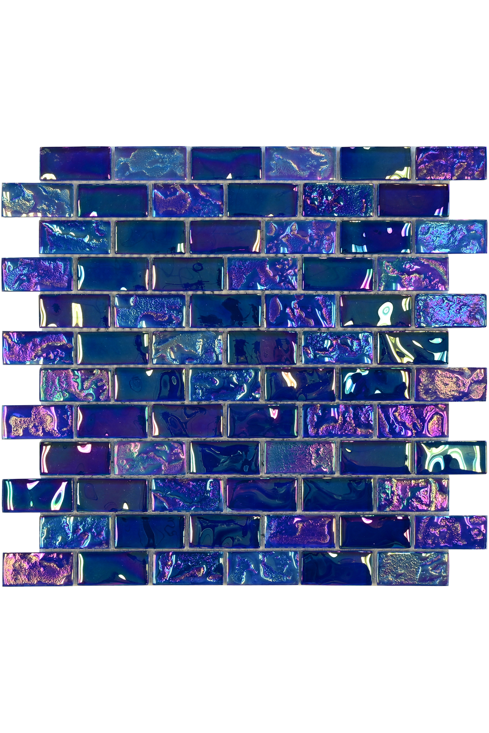Sapphire Indigo Iridescent Glass Mosaic Pool Tile